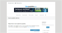 Desktop Screenshot of bezpoplatku.eu